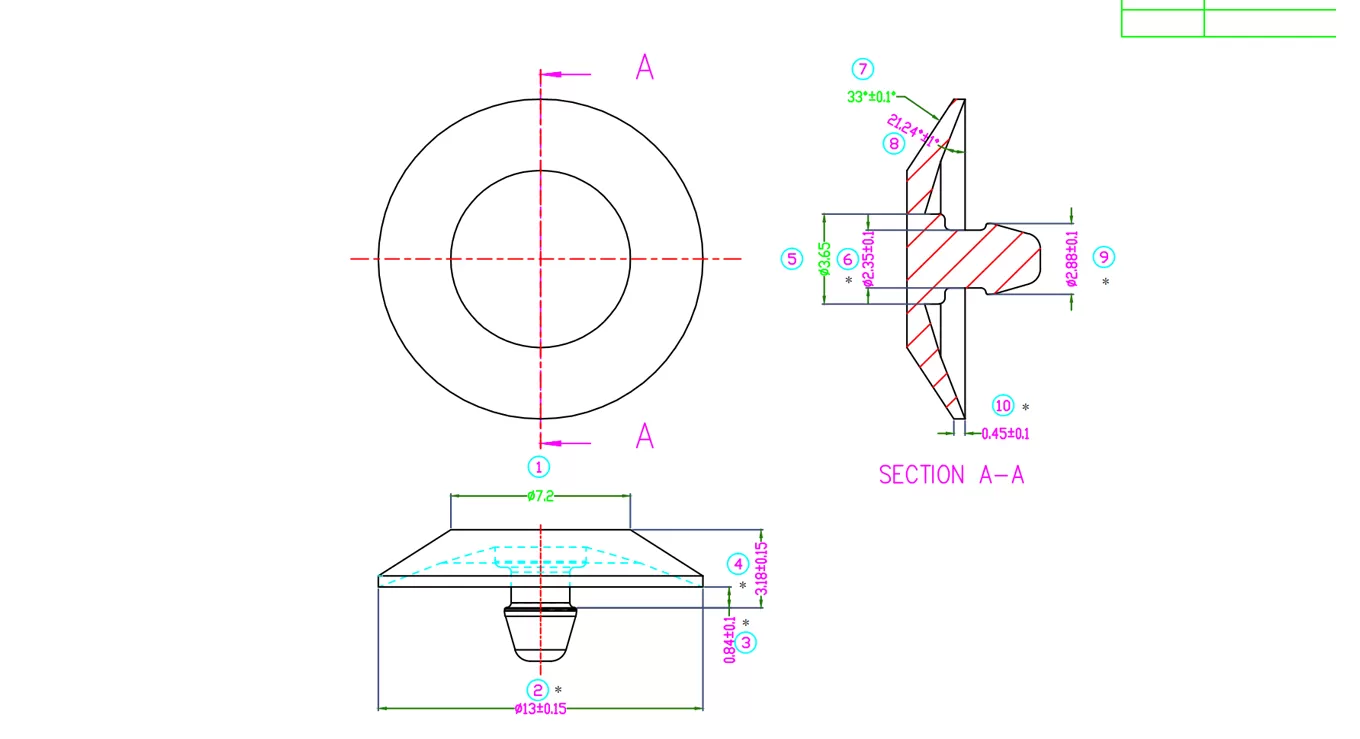 13mm Mushroom Valve Schematic