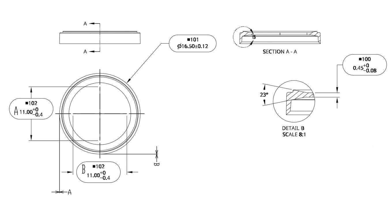 16.5mm No Drip Valve Schematic