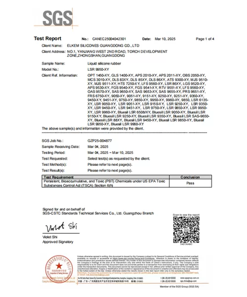 liquid silicone material tsca
